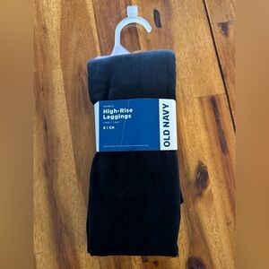 Old Navy Black Velvet High-Rise Leggings